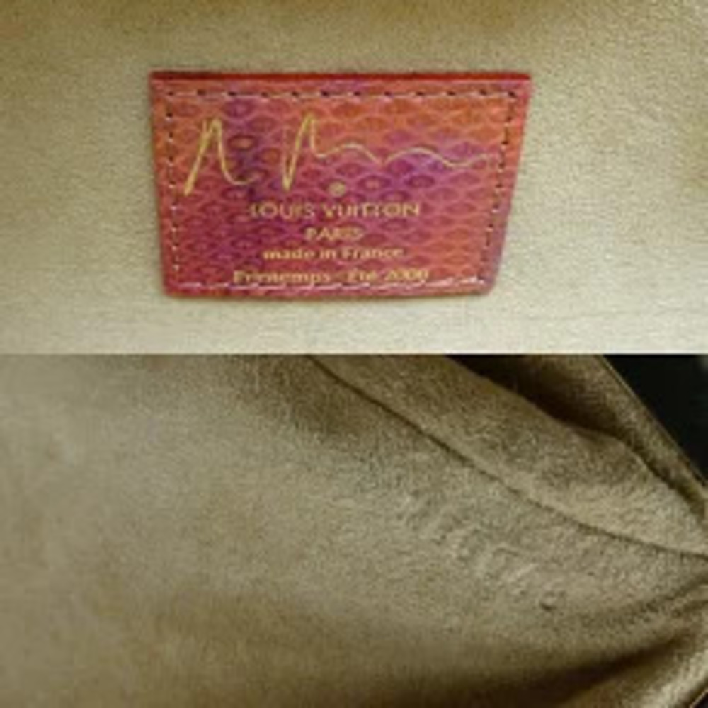 Louis Vuitton Papillon Handbag Monogram Watercolor MARRON Red - Picture 7 of 9